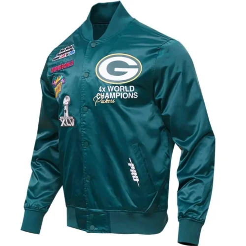 Green Bay Packers Championship Team players Satin Varsity Jacket