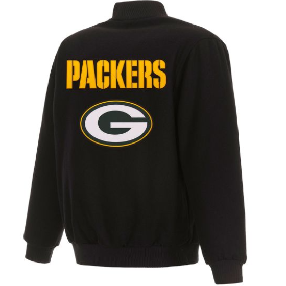 Green Bay Packers Classic Rib Wool Varsity Jacket