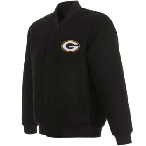 Green Bay Packers Classic Rib Wool Varsity Jacket