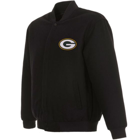 Green Bay Packers Classic Rib Wool Varsity Jacket