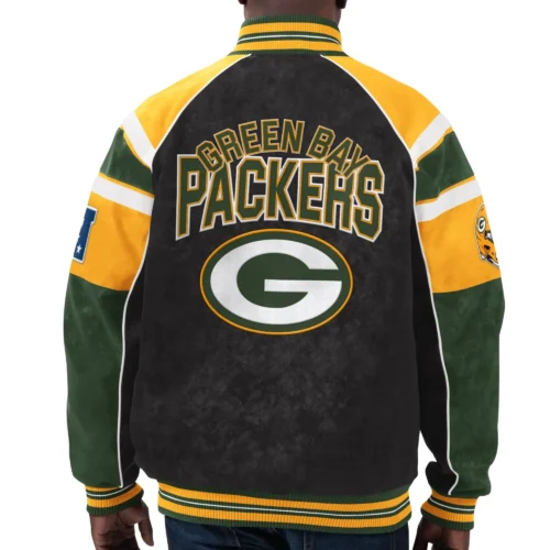 Green Bay Packers G-III Sports by Carl Banks Satin Varsity Jacket