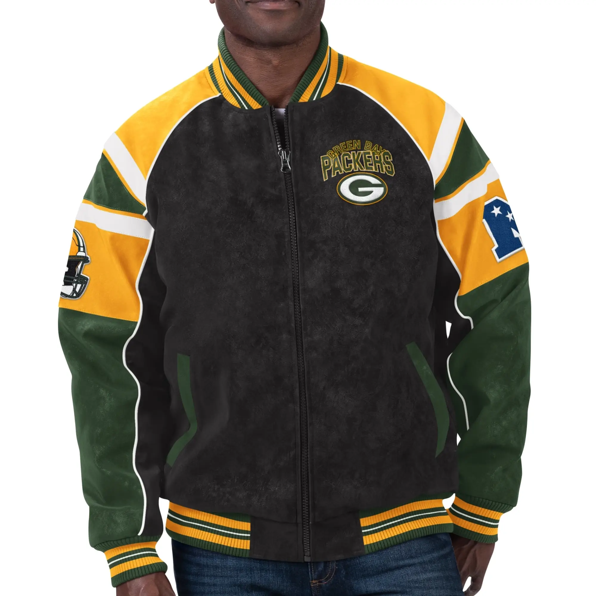 Green Bay Packers G-III Sports by Carl Banks Satin Varsity Jacket
