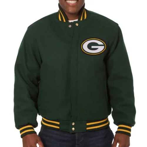 Green Bay Packers Wool Varsity Green Jacket