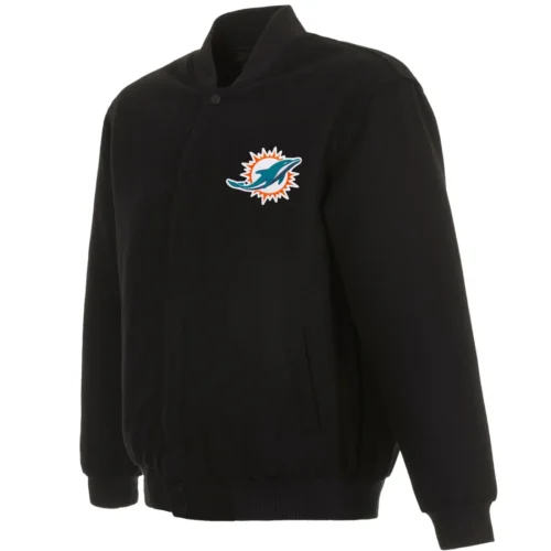 Miami Dolphins Classic Rib Wool Varsity Jacket