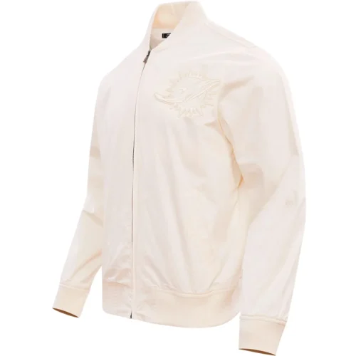 Miami Dolphins Satin Varsity Zipper Jacket