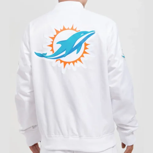 Miami Dolphins football Team League Satin Varsity Jacket