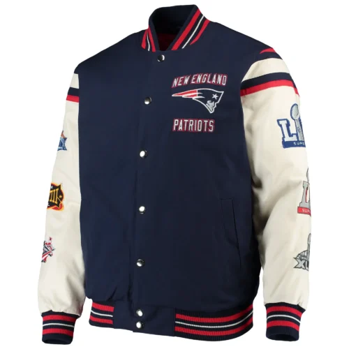 New England Patriots G-III Sports by Carl Banks Satin Varsity Jacket