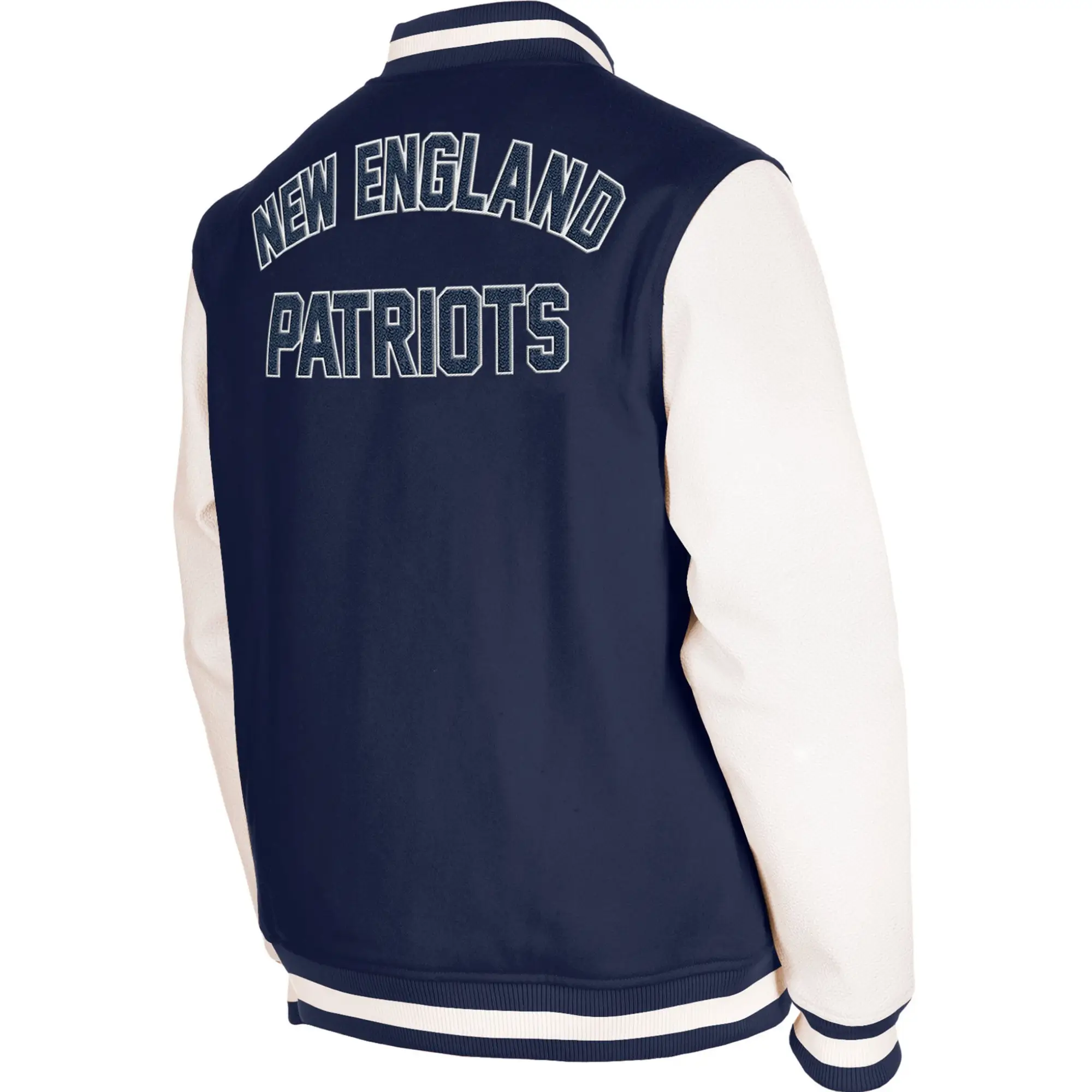 New England Patriots Team Players Wool & Leather Varsity Jacket