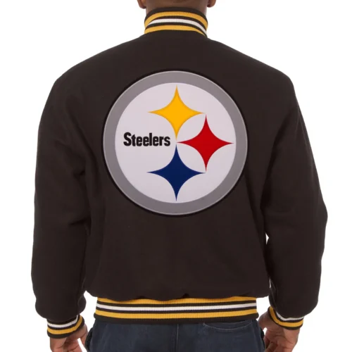 Pittsburgh Steelers Brown Wool Varsity Jacket