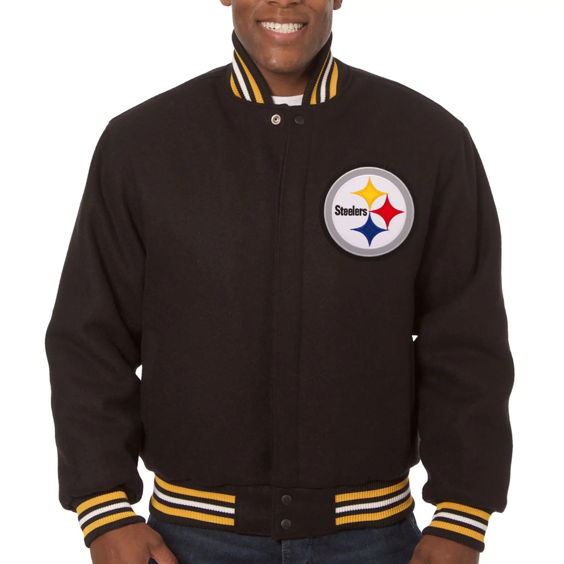 Pittsburgh Steelers Brown Wool Varsity Jacket
