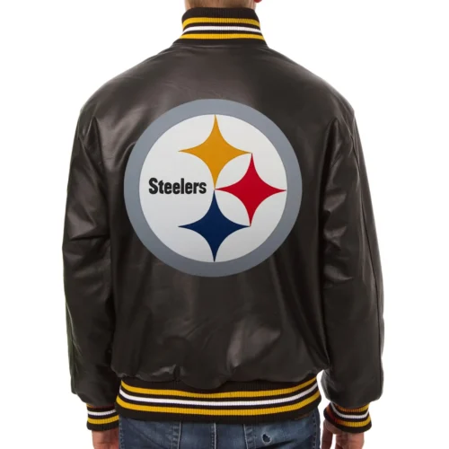 Pittsburgh Steelers Brown Leather Varsity Jacket