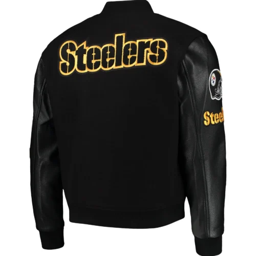 Pittsburgh Steelers Classic Rib Wool & leather Varsity Jacket