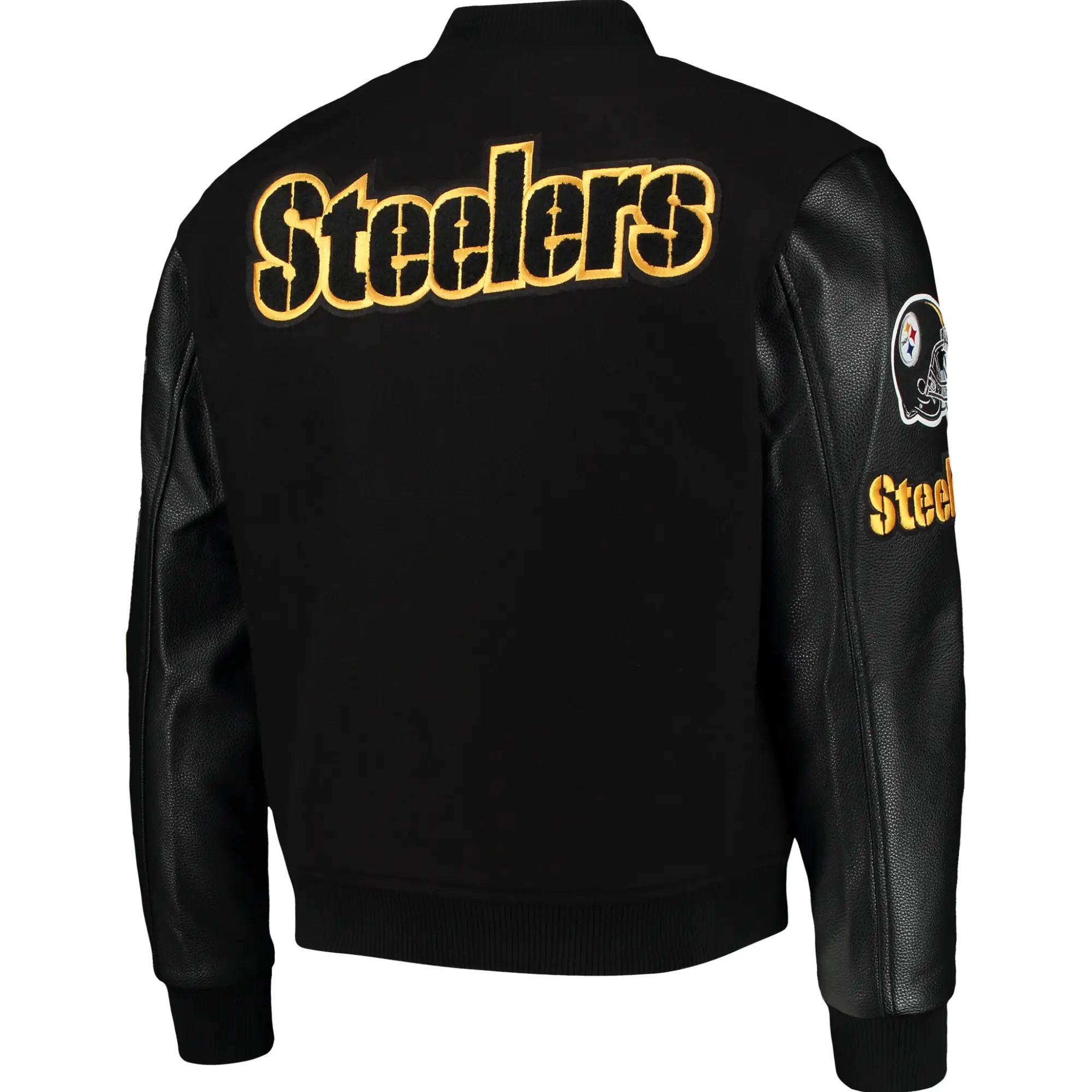 Pittsburgh Steelers Classic Rib Wool & leather Varsity Jacket