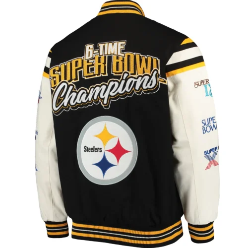 Pittsburgh Steelers G-III Sports by Carl Banks Wool & Leather Varsity Jacket