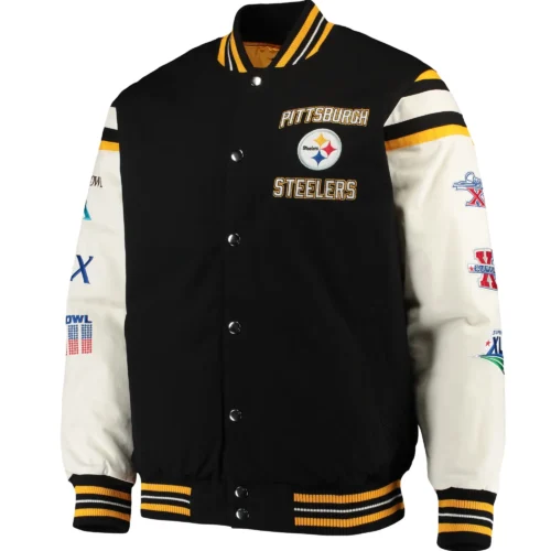 Pittsburgh Steelers G-III Sports by Carl Banks Wool & Leather Varsity Jacket