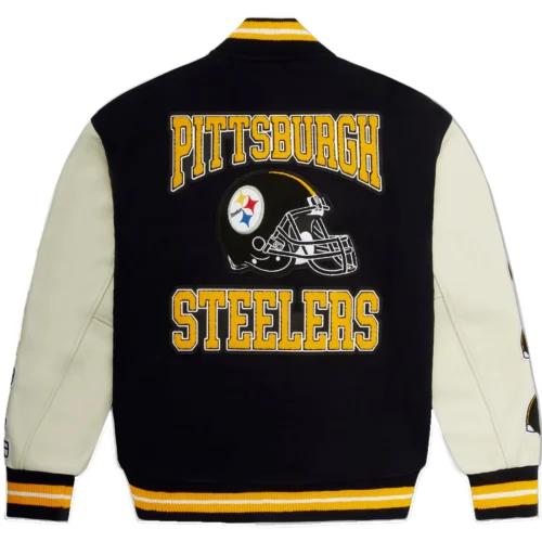 Pittsburgh Steelers OVO Wool & Leather Varsity Jacket