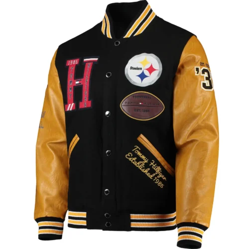 Pittsburgh Steelers Tommy Hilfiger Wool & Leather Varsity Jacket