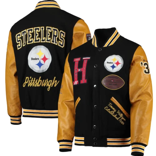Pittsburgh Steelers Tommy Hilfiger Wool & Leather Varsity Jacket