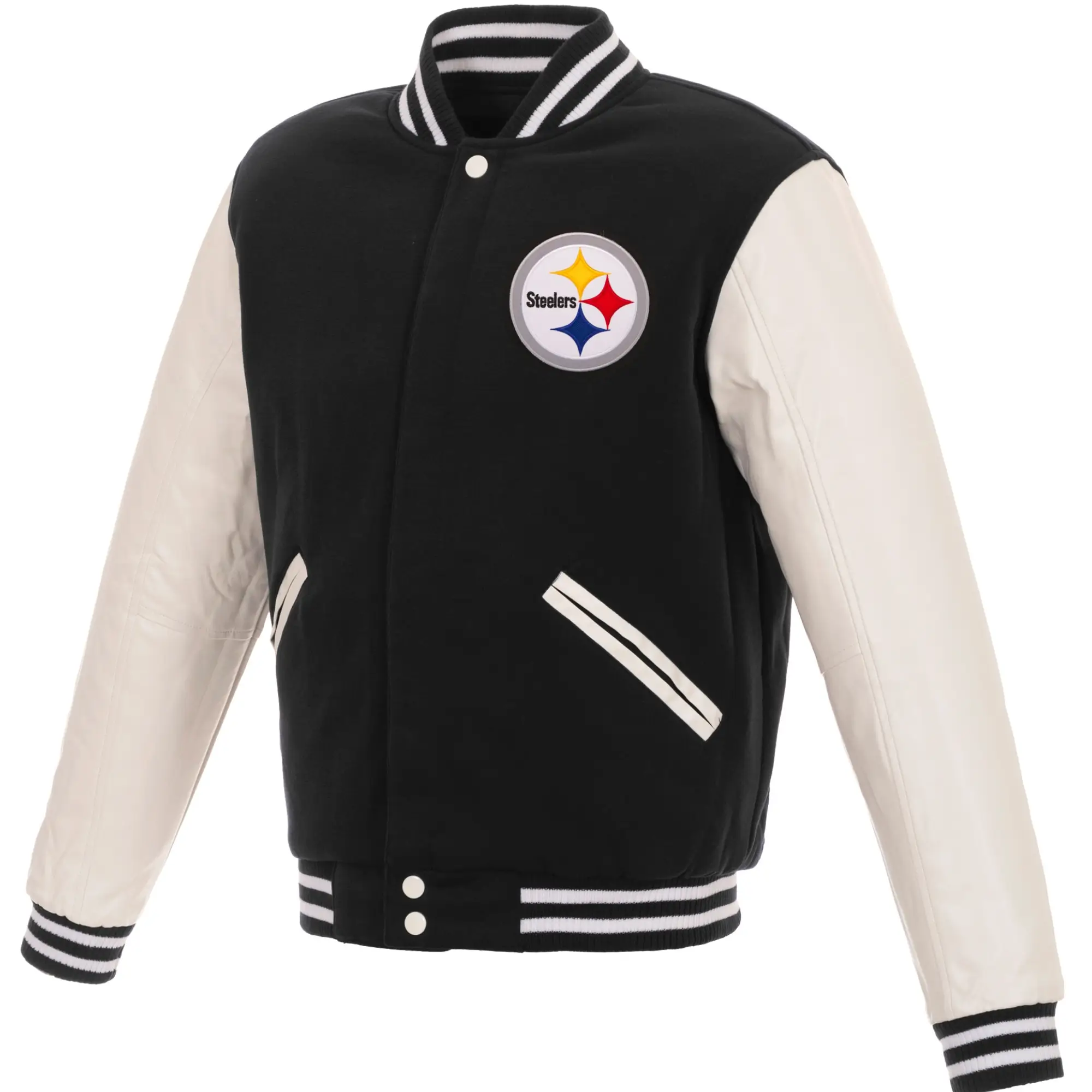 Pittsburgh Steelers Wool & Leather Varsity Jacket