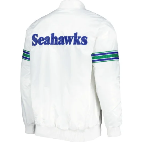 Seattle Seahawks Classic Rib Satin Varsity Jacket