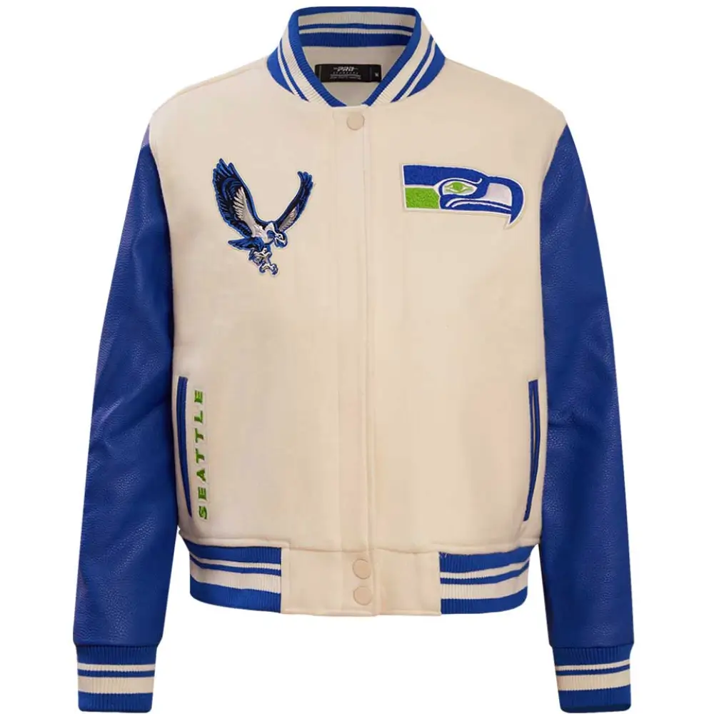 Seattle Seahawks Classic Vintage Wool & Leather Varsity Jacket