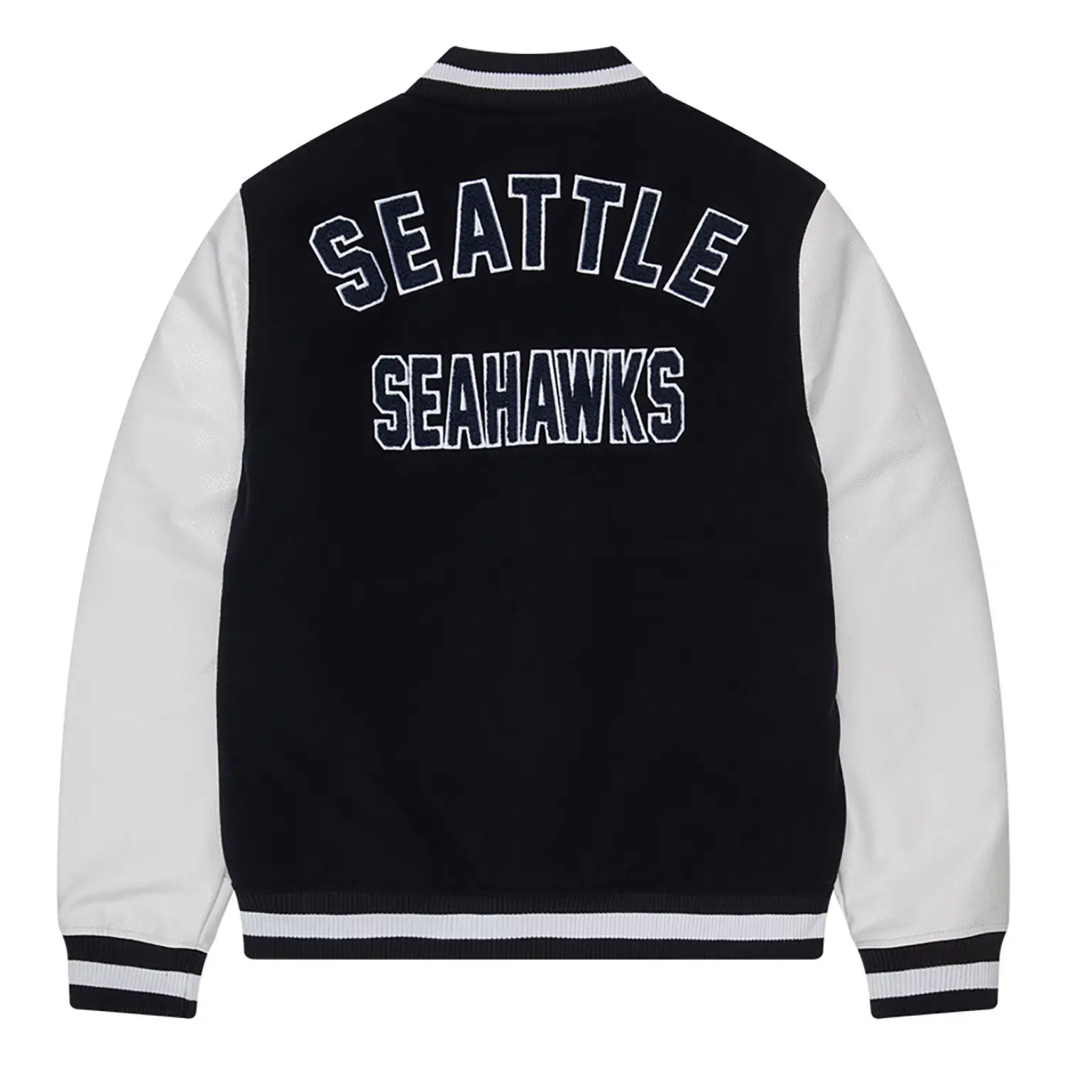 Seattle Seahawks Football Team Players Wool & Leather Varsity Jacket