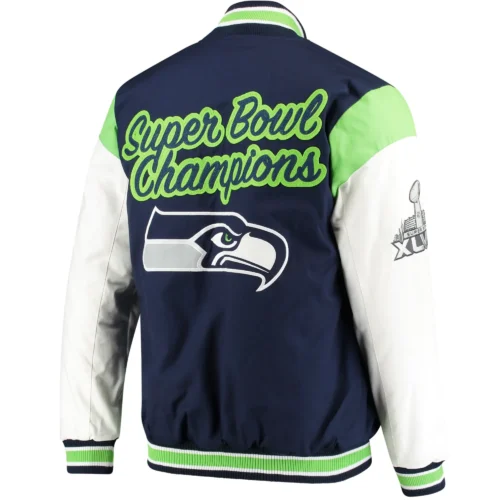 Seattle Seahawks G-III Sports by Carl Banks Satin Varsity Jacket