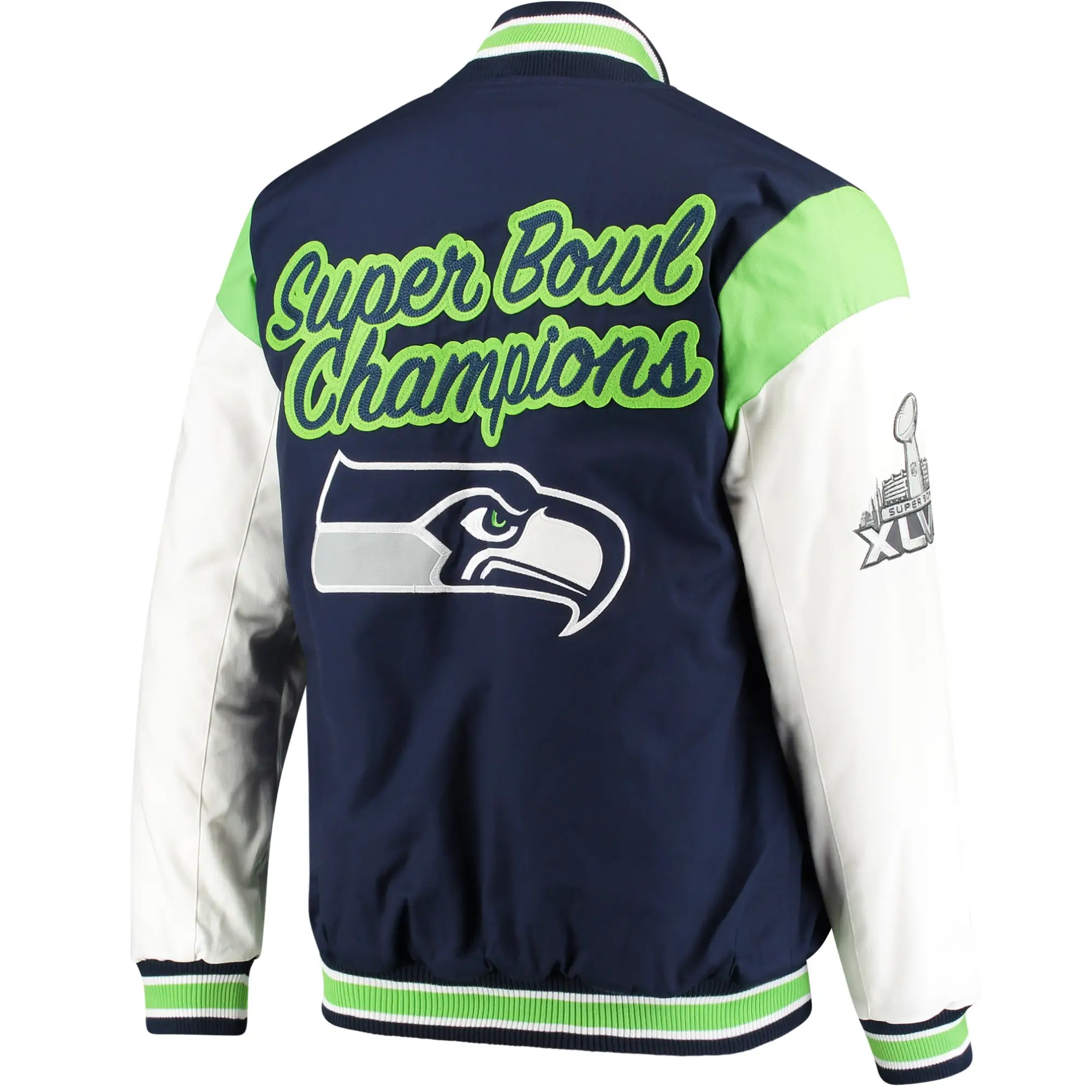 Seattle Seahawks G-III Sports by Carl Banks Satin Varsity Jacket