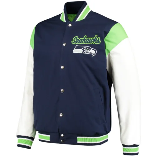 Seattle Seahawks G-III Sports by Carl Banks Satin Varsity Jacket