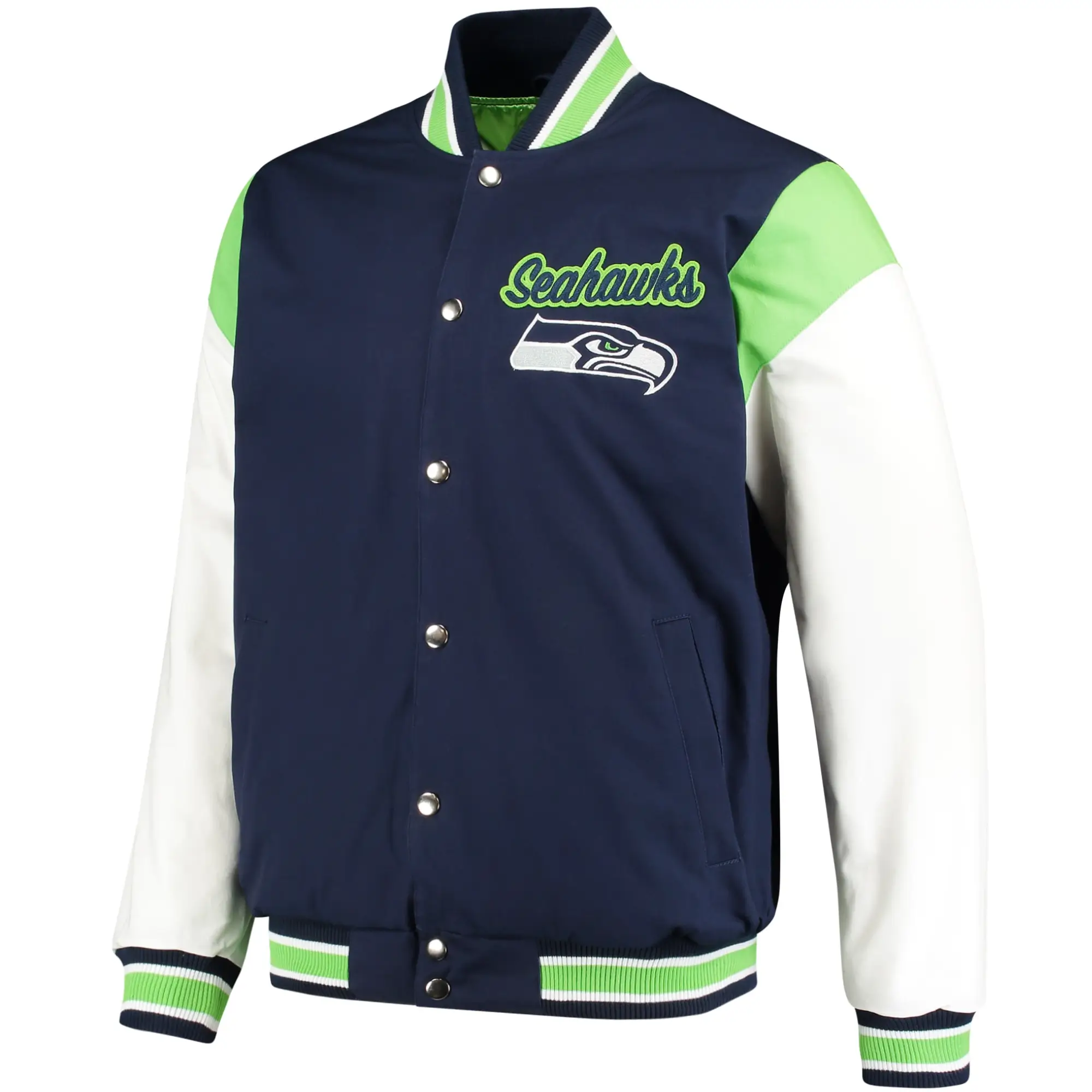Seattle Seahawks G-III Sports by Carl Banks Satin Varsity Jacket