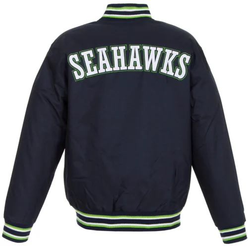 Seattle Seahawks Tournament Satin Varsity Jacket