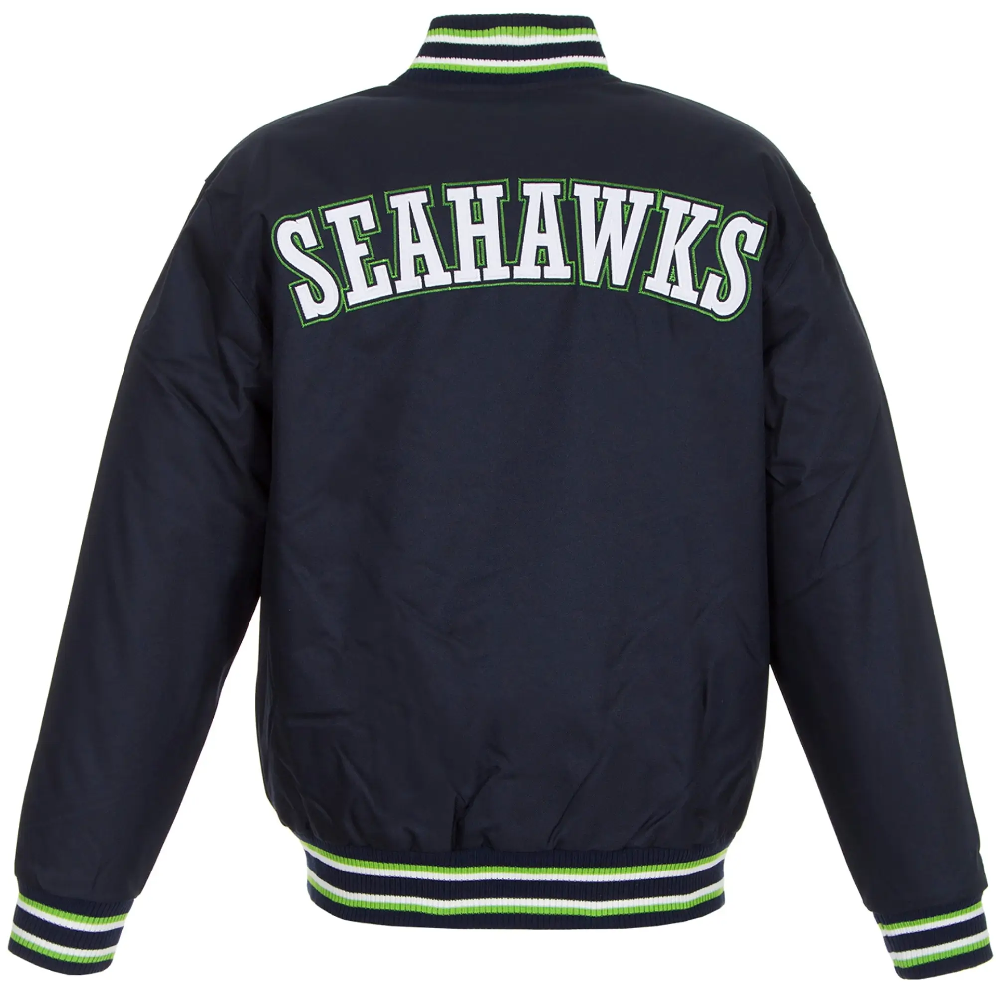 Seattle Seahawks Tournament Satin Varsity Jacket