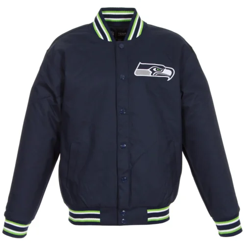 Seattle Seahawks Tournament Satin Varsity Jacket