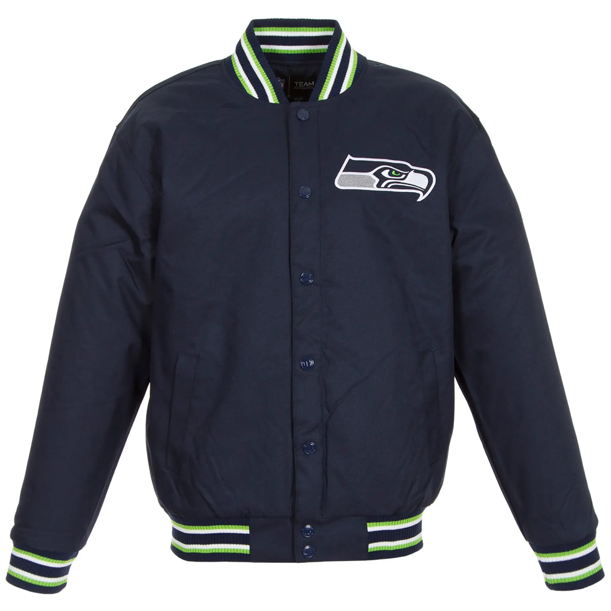Seattle Seahawks Tournament Satin Varsity Jacket