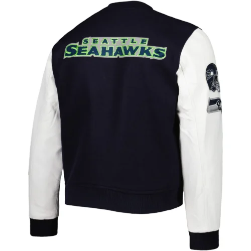 Seattle Seahawks Wool & Faux Leather Varsity Jacket