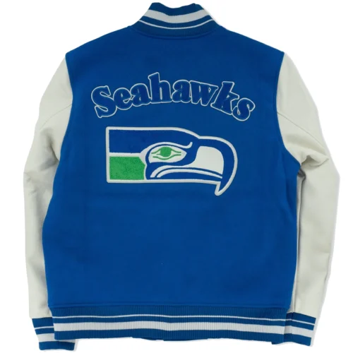Seattle Seahawks Wool & Leather Varsity Jacket