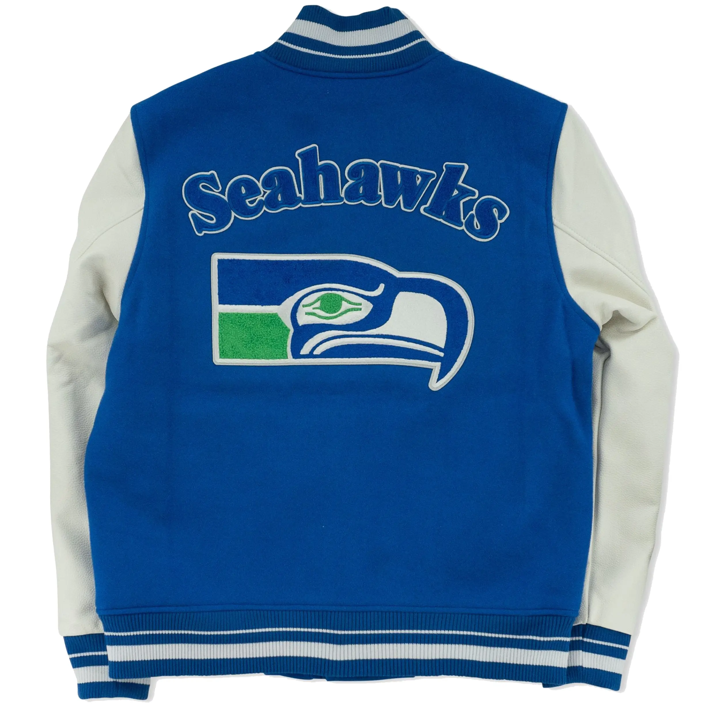 Seattle Seahawks Wool & Leather Varsity Jacket