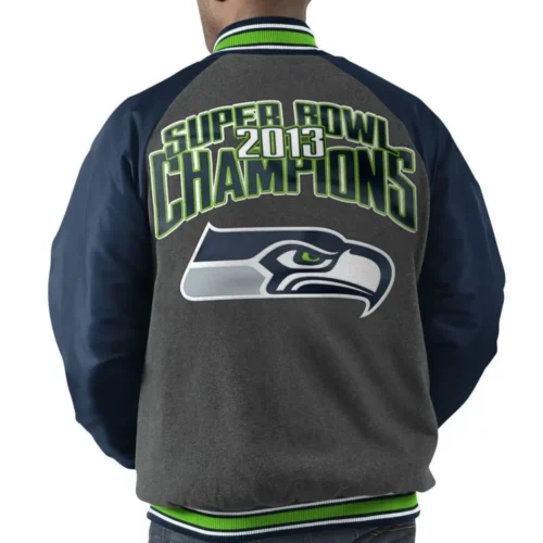 Seattle Seahawks Wool & Satin Varsity Jacket