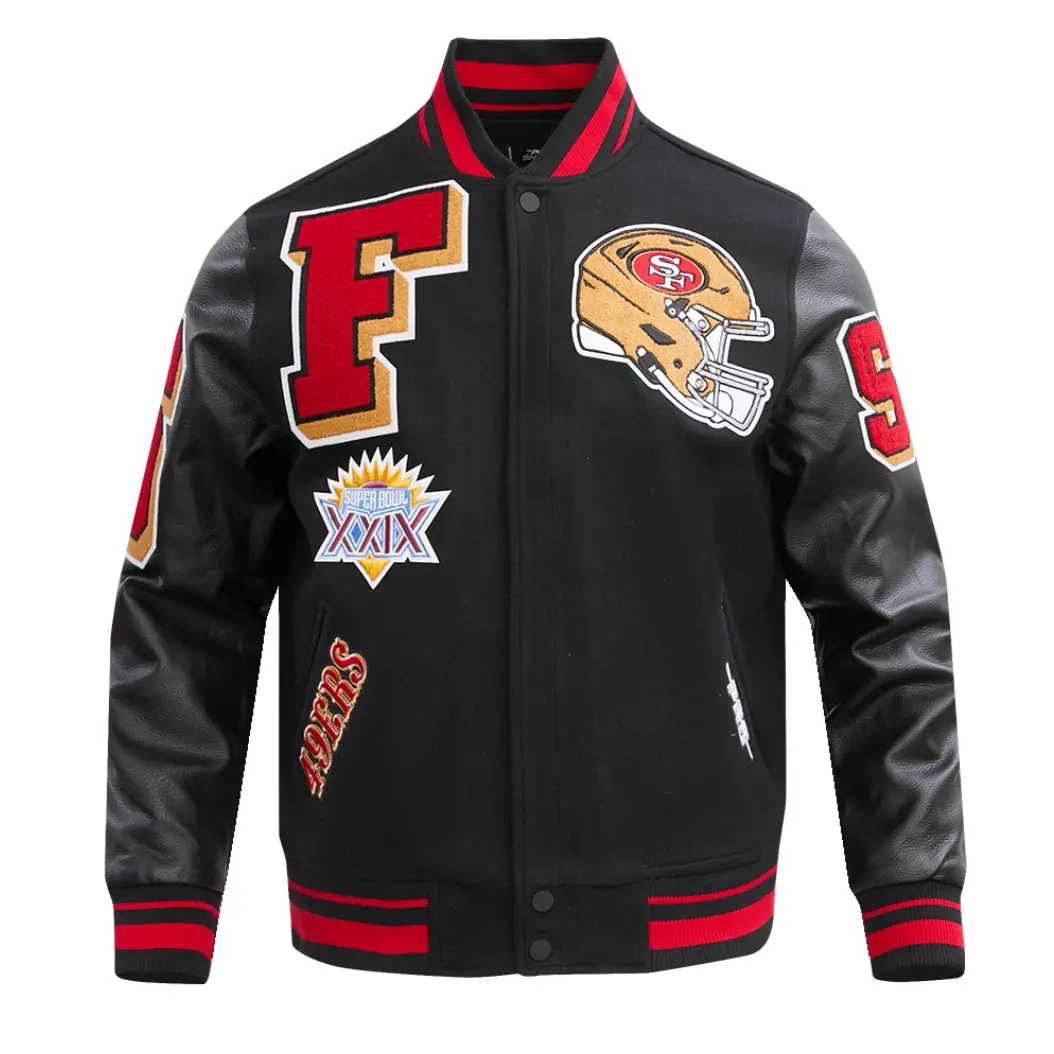 San Francisco 49ers Wool & Leather Varsity Jacket
