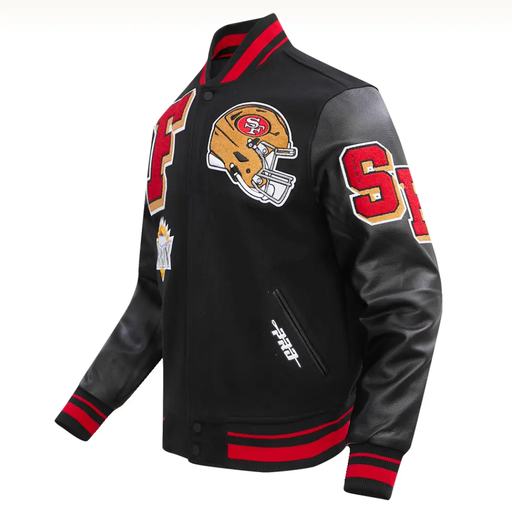 San Francisco 49ers Wool & Leather Varsity Jacket