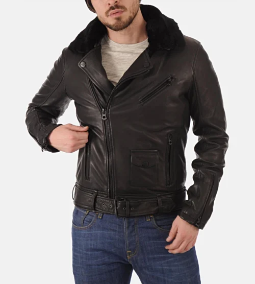 Men's Daytona Biker Black Real Leather Jacket