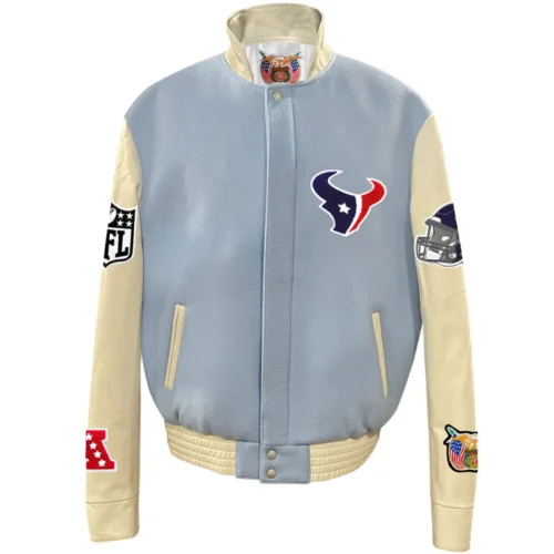 Houston Texans Jeff Hamilton Classic Wool & Leather Varsity Jacket