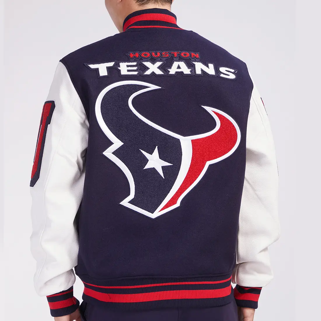 Houston Texans Wool & Leather Varsity Jacket