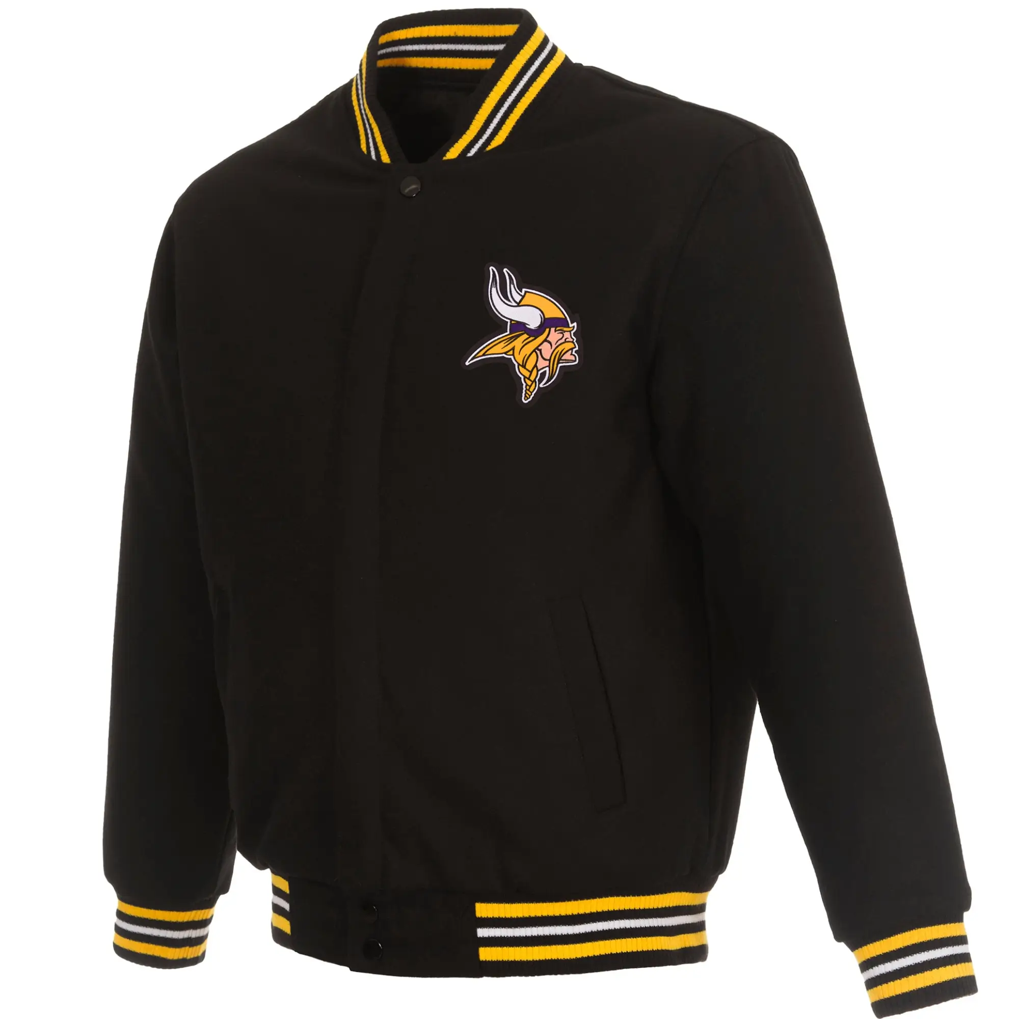 Minnesota Vikings Black Wool Varsity Jacket