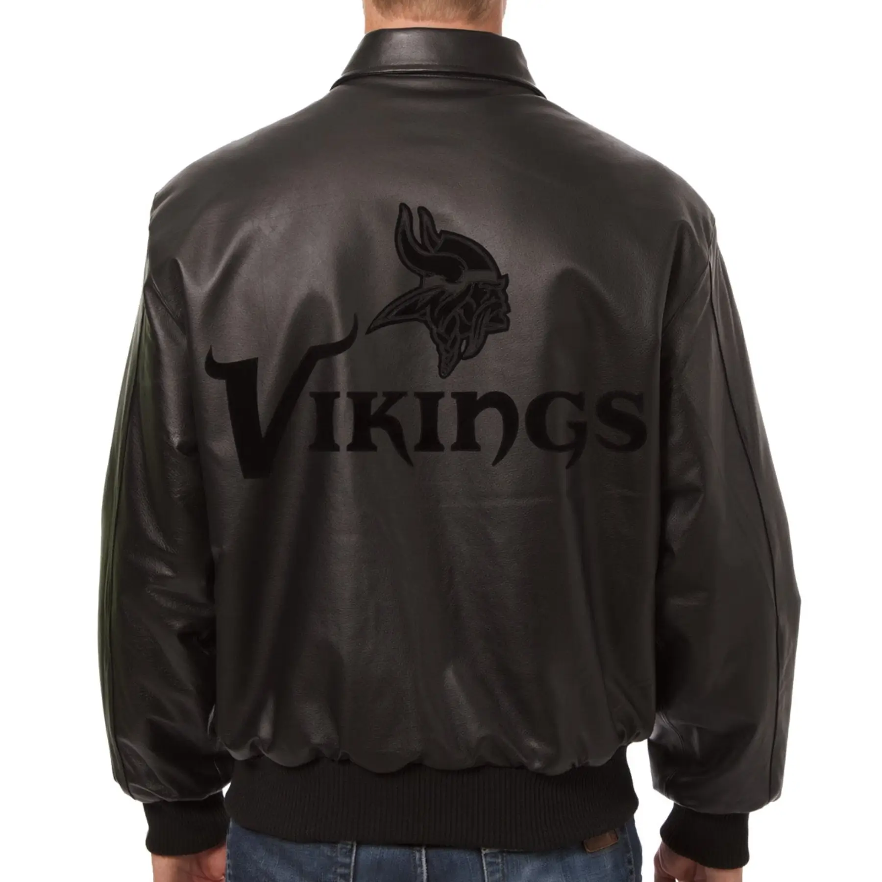 Minnesota Vikings Bomber Leather Varsity Jacket