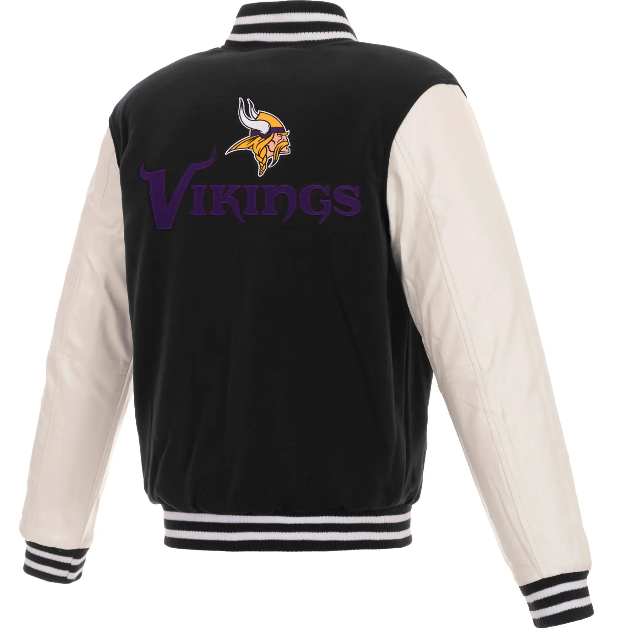 Minnesota Vikings Classic Rib Wool & Leather Varsity