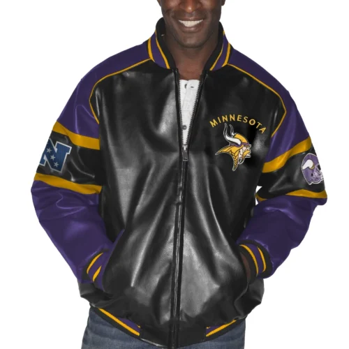 Minnesota Vikings G-III Leather Varsity Jacket