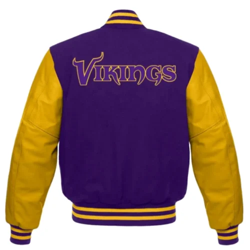Minnesota Vikings Wool & Leather Letterman Varsity Jacket