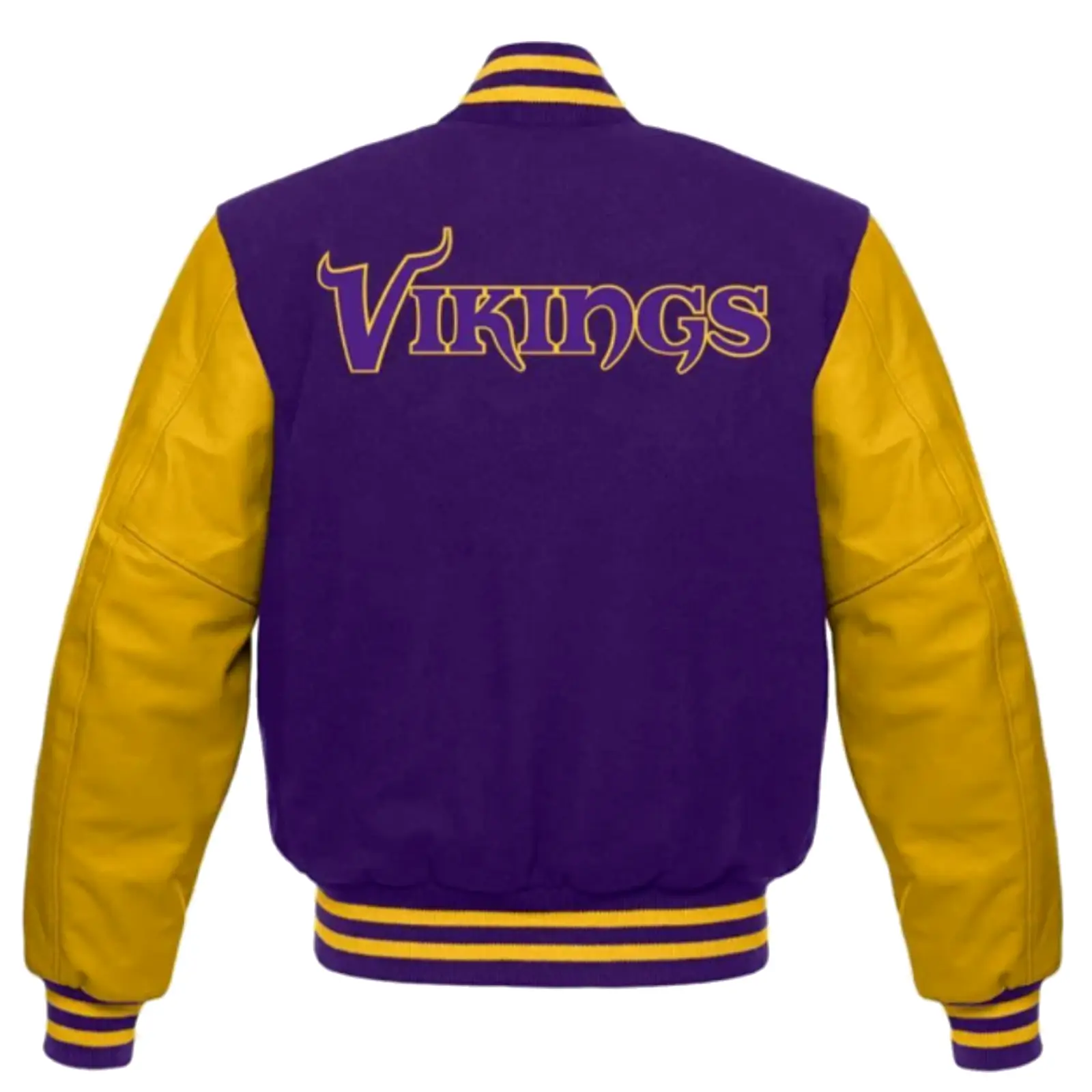 Minnesota Vikings Wool & Leather Letterman Varsity Jacket
