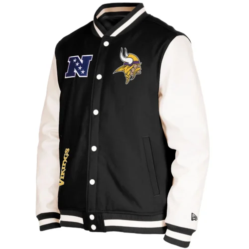 Minnesota Vikings Wool & Leather Varsity Jacket